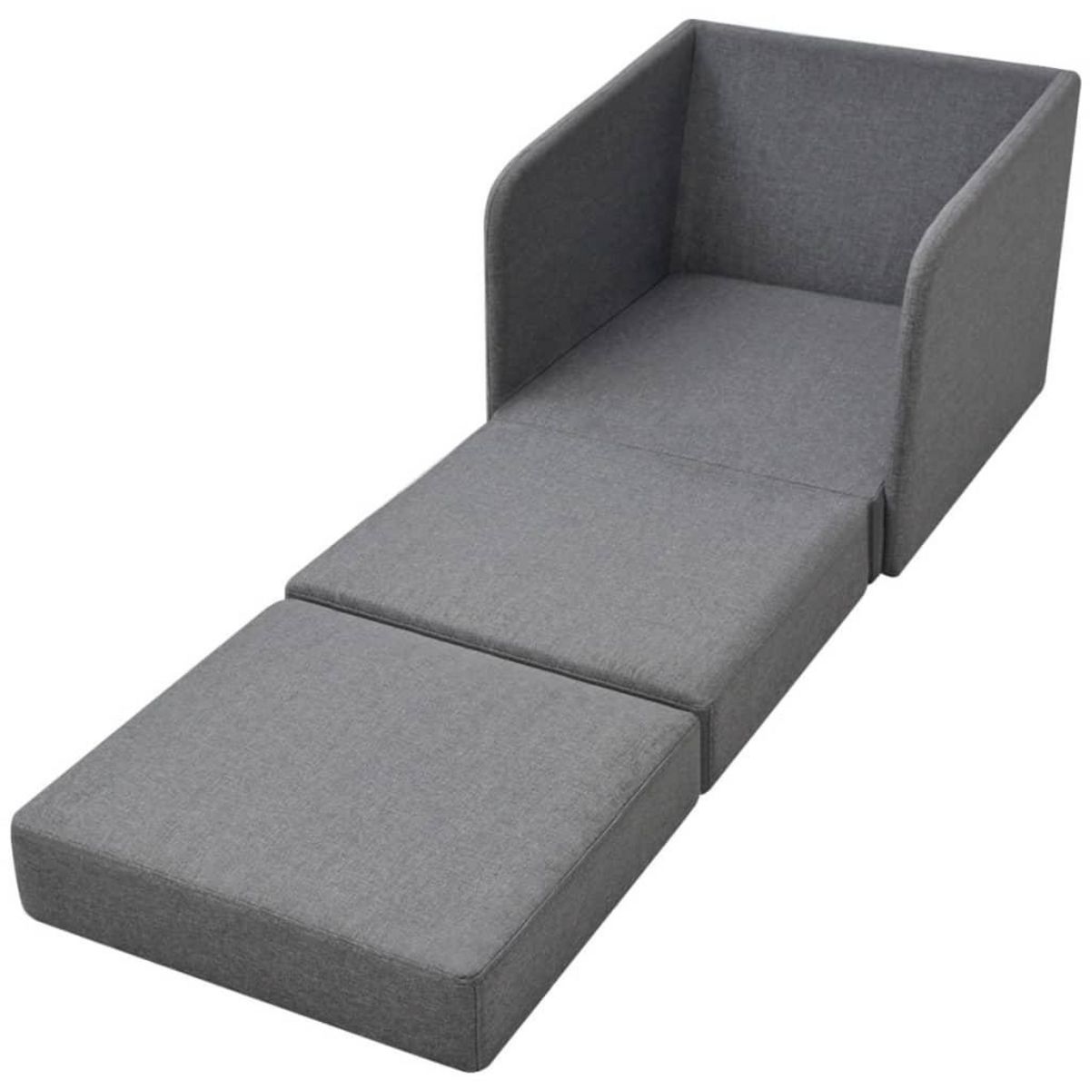 VIDAXL Fauteuil convertible gris clair tissu