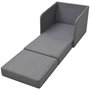 Voir la diapositive 4 : VIDAXL Fauteuil convertible gris clair tissu