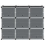 Voir la diapositive 4 : VIDAXL Cubes de rangement 9 pcs avec portes noir PP