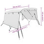 Voir la diapositive 6 : VIDAXL Toit bimini a 3 arceaux parois laterales 183x(170-182)x137 cm