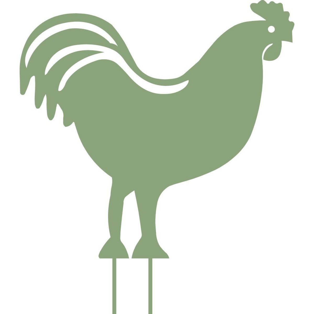 CENTRALE BRICO Figurine à piquer Coq - 42,5x42 cm - vert clair