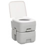 Voir la diapositive 3 : VIDAXL Toilette de camping portable gris et blanc 20+10 L PEHD