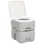 Voir la diapositive 3 : VIDAXL Toilette de camping portable gris et blanc 20+10 L PEHD