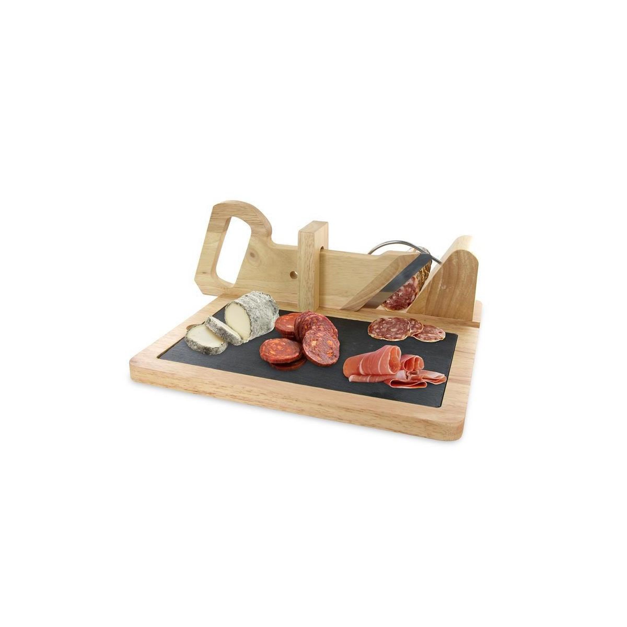Voir la diapositive 4 : COOK CONCEPT Trancheuse à Saucisson  Plateau Ardoise  29cm Naturel