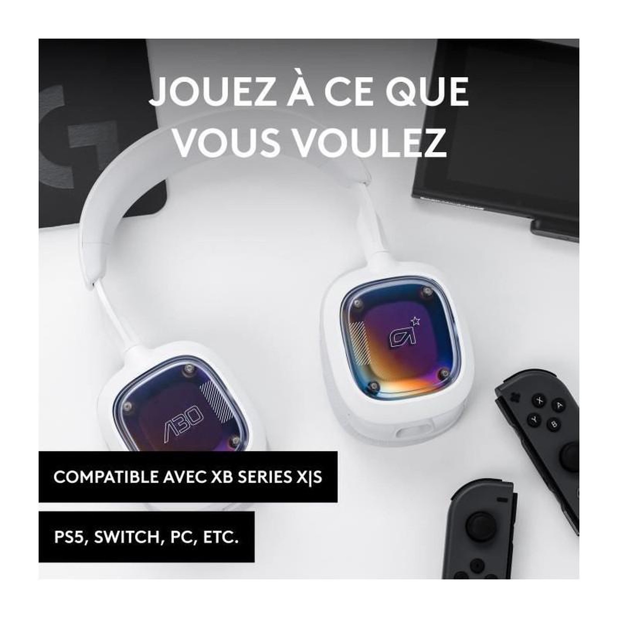 Voir la diapositive 2 : LOGITECH G Casque Gaming sans fil - ASTRO - A30 - Pour PS, PC, Mobile - Blanc