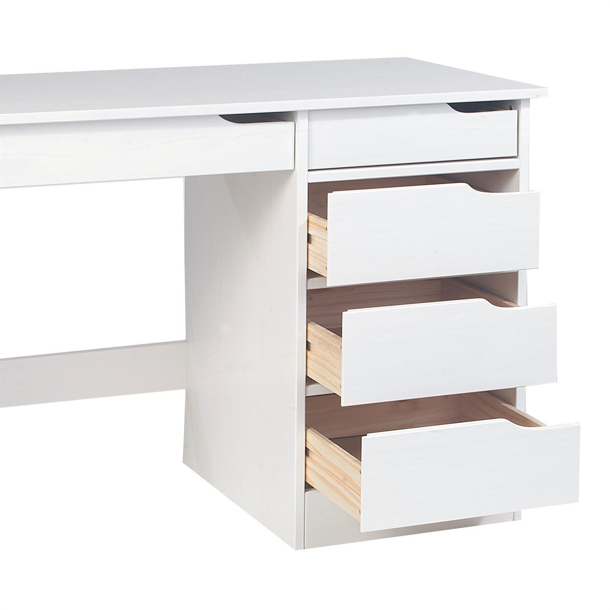 Voir la diapositive 3 : IDIMEX Bureau en pin massif HUGO