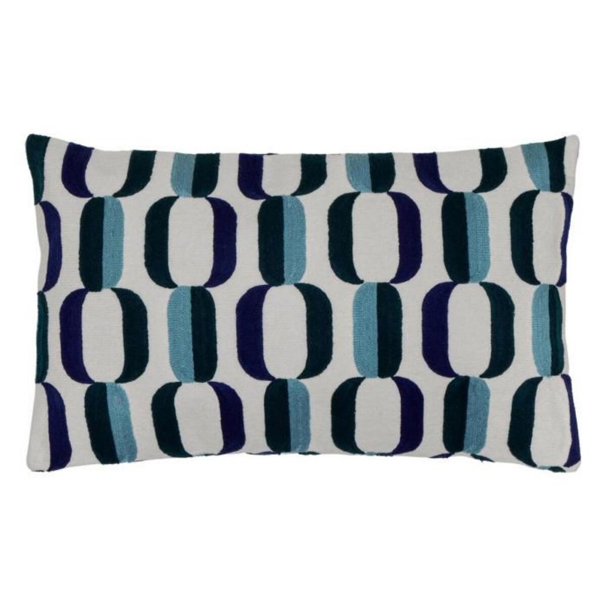 ATMOSPHERA Coussin Déco Brodé  Hary  30x50cm Bleu