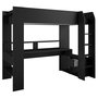Voir la diapositive 2 : Lit mezzanine gaming à LED 90x200 cm avec bureau et rangement CONNECT