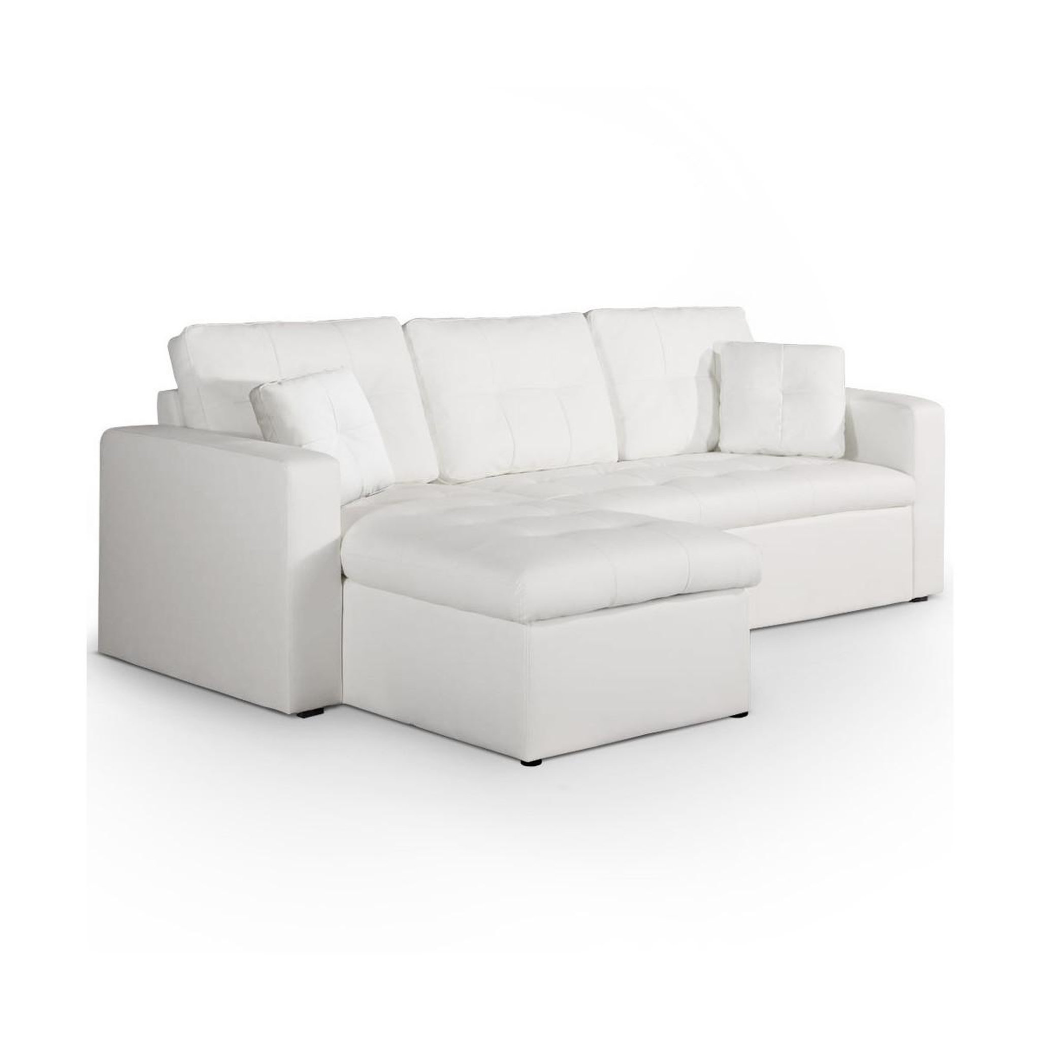 Paris Prix Canapé d'angle convertible  corto  221cm blanc
