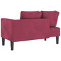Voir la diapositive 5 : VIDAXL Chaise longue avec coussins rouge bordeaux velours