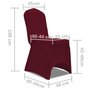 Voir la diapositive 6 : VIDAXL 50 housses de chaise extensibles bordeaux