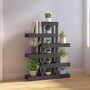 Voir la diapositive 3 : VIDAXL Support a plantes Gris 85x25x109,5 cm Bois massif de pin