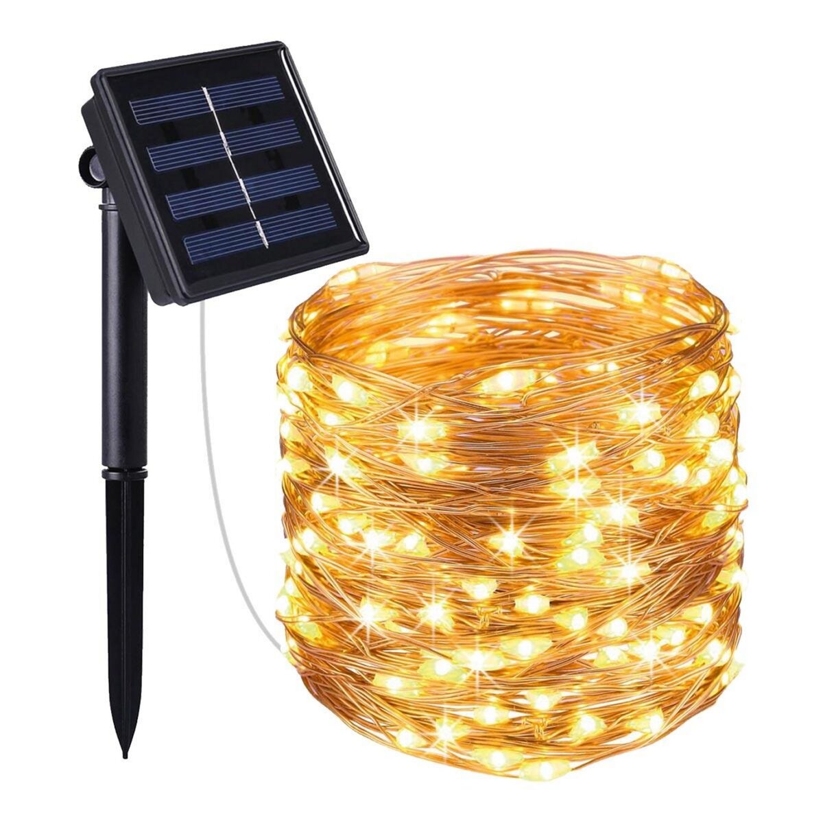 Lumisky Guirlande lumineuse solaire 400 micro SKINNY Cuivre Cuivre 41,9M