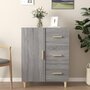 Voir la diapositive 1 : VIDAXL Buffet sonoma gris 69,5x34x90 cm bois d'ingenierie