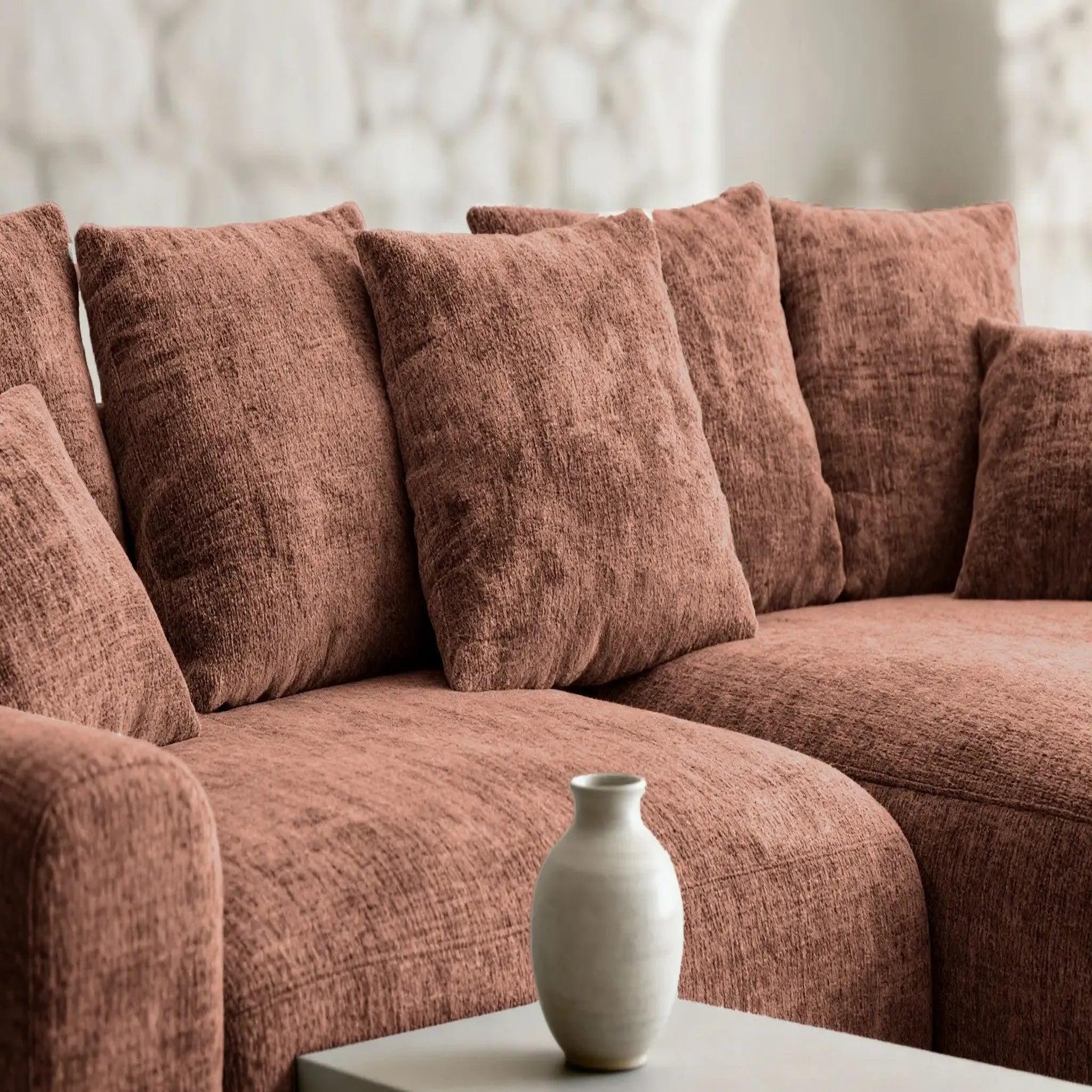Voir la diapositive 5 : CASANOVA PARIS Oli - canapé d'angle convertible tissu chenille 4 places