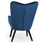 Voir la diapositive 3 : Paris Prix Fauteuil Scandinave Velours  Vianey  100cm Bleu
