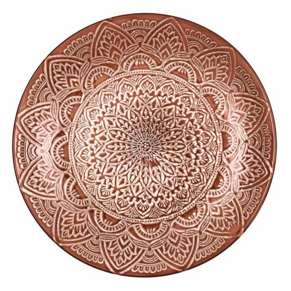 Paris Prix Lot de 6 Assiettes Plates  Sahara  27cm Terracotta