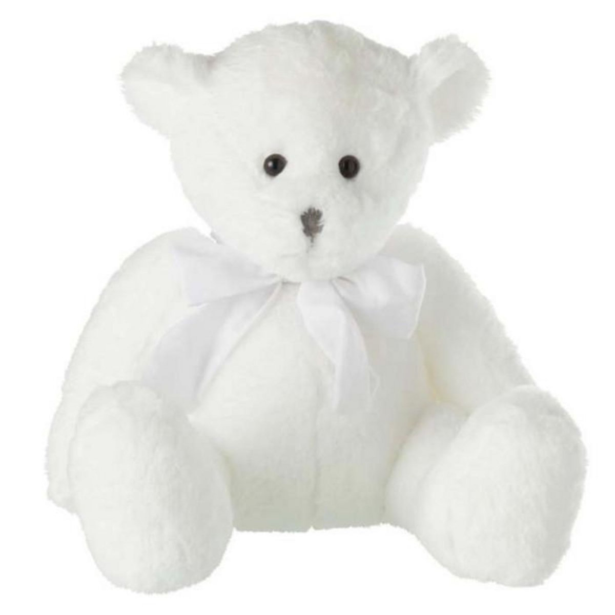 Paris Prix Peluche Enfant  Ourson Nœud  34cm Blanc