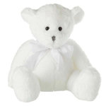 Paris Prix Peluche Enfant  Ourson Nœud  34cm Blanc