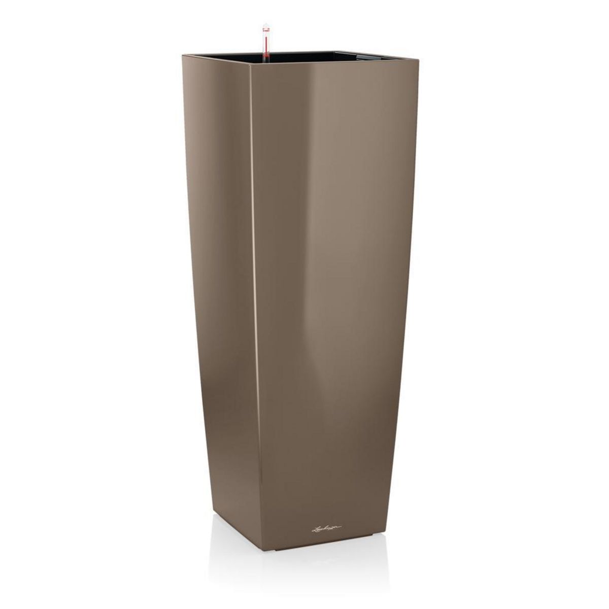 LECHUZA Cubico alto Premium 40 - Kit complet, taupe brillant 105 cm