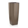Voir la diapositive 1 : LECHUZA Cubico alto Premium 40 - Kit complet, taupe brillant 105 cm
