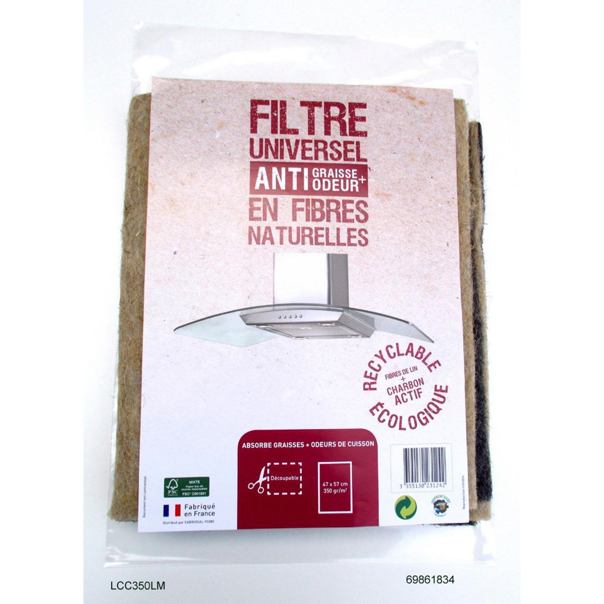 CENTRALE BRICO Filtre à charbon pour hotte Lcc350lm