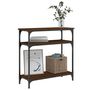 Voir la diapositive 3 : VIDAXL Table console chene marron 75x29x75 cm bois d'ingenierie