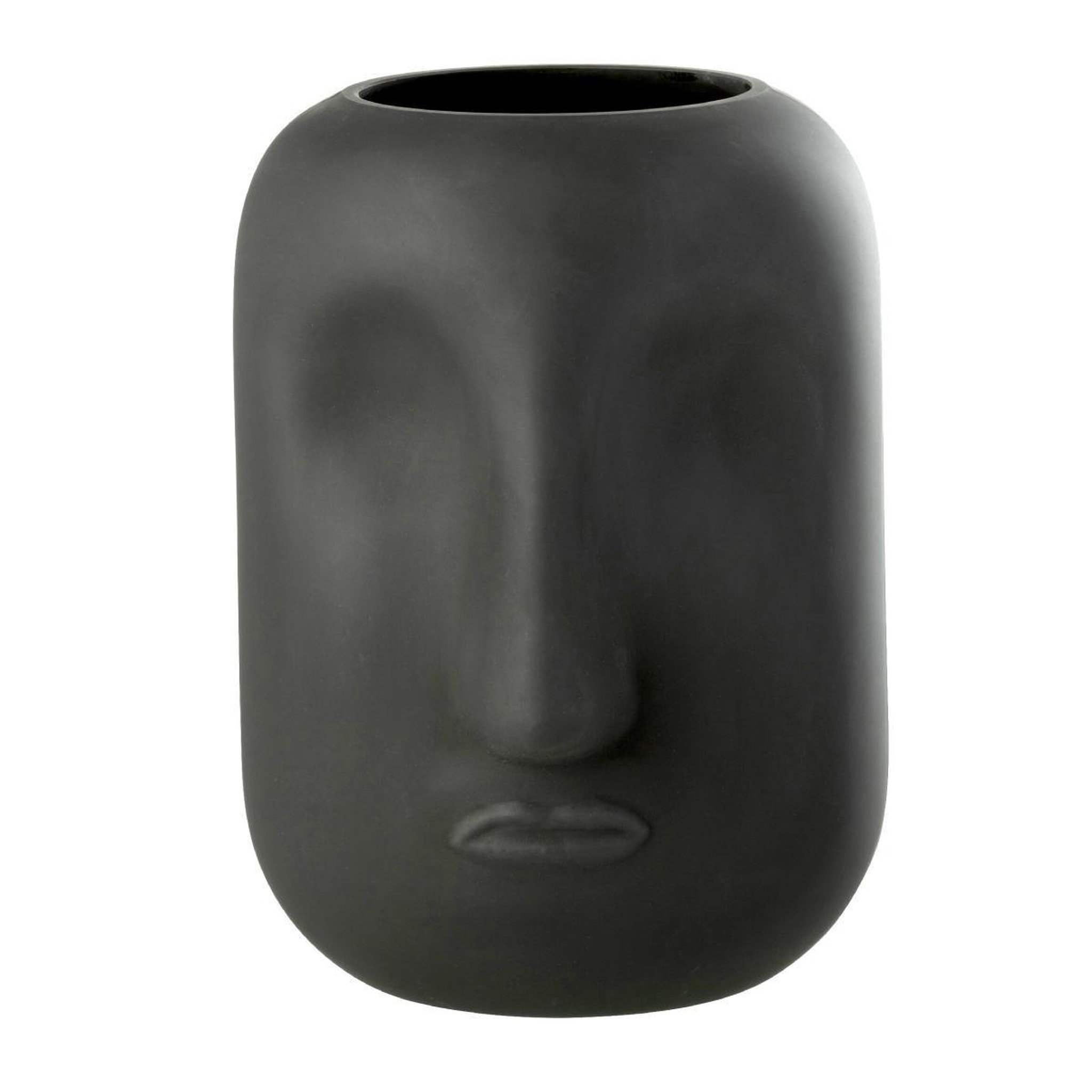 J-LINE Vase design visage  noé  25cm noir