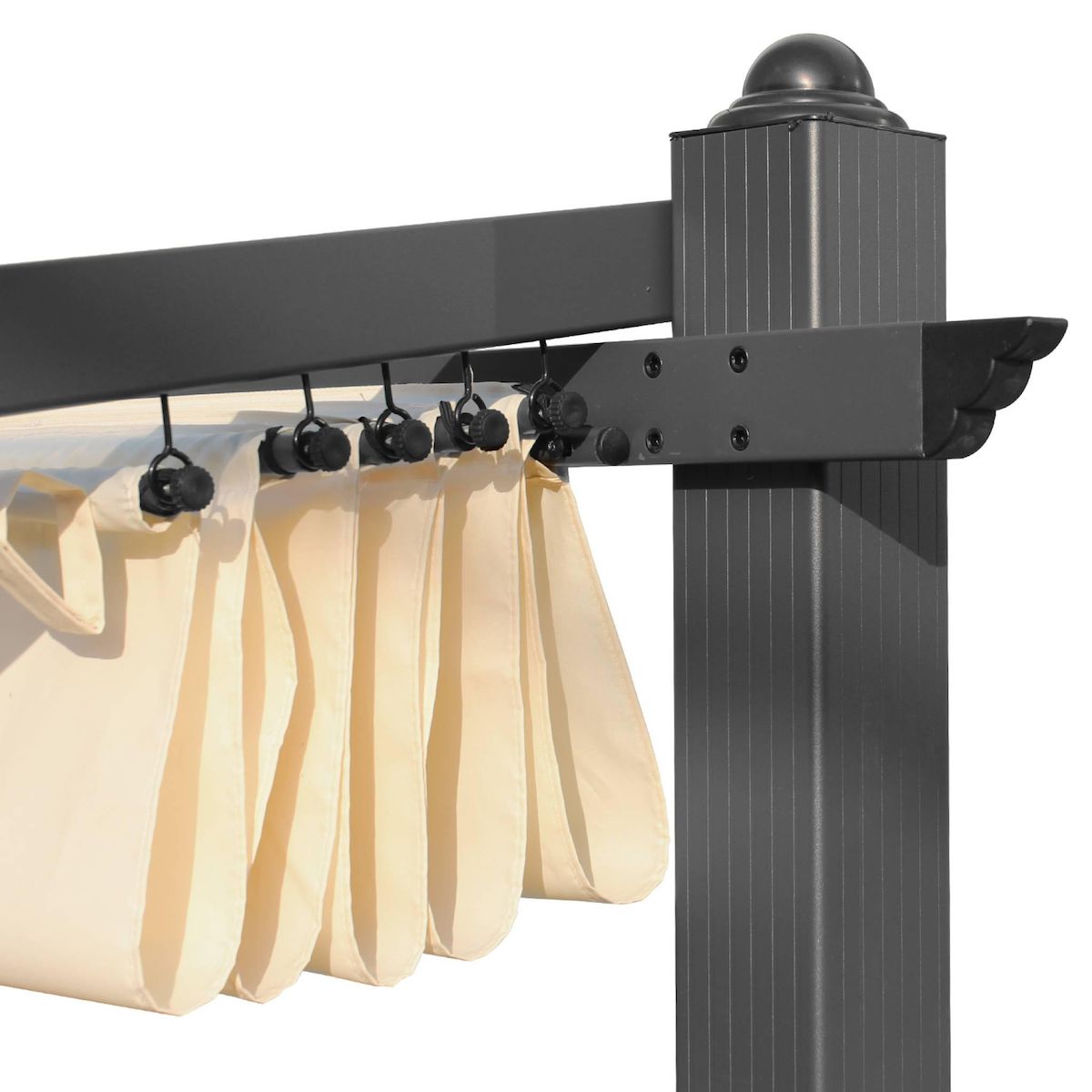 SWEEEK Tente de jardin murale, pergola aluminium 3x4m Murum , toile rétractable, toile coulissante