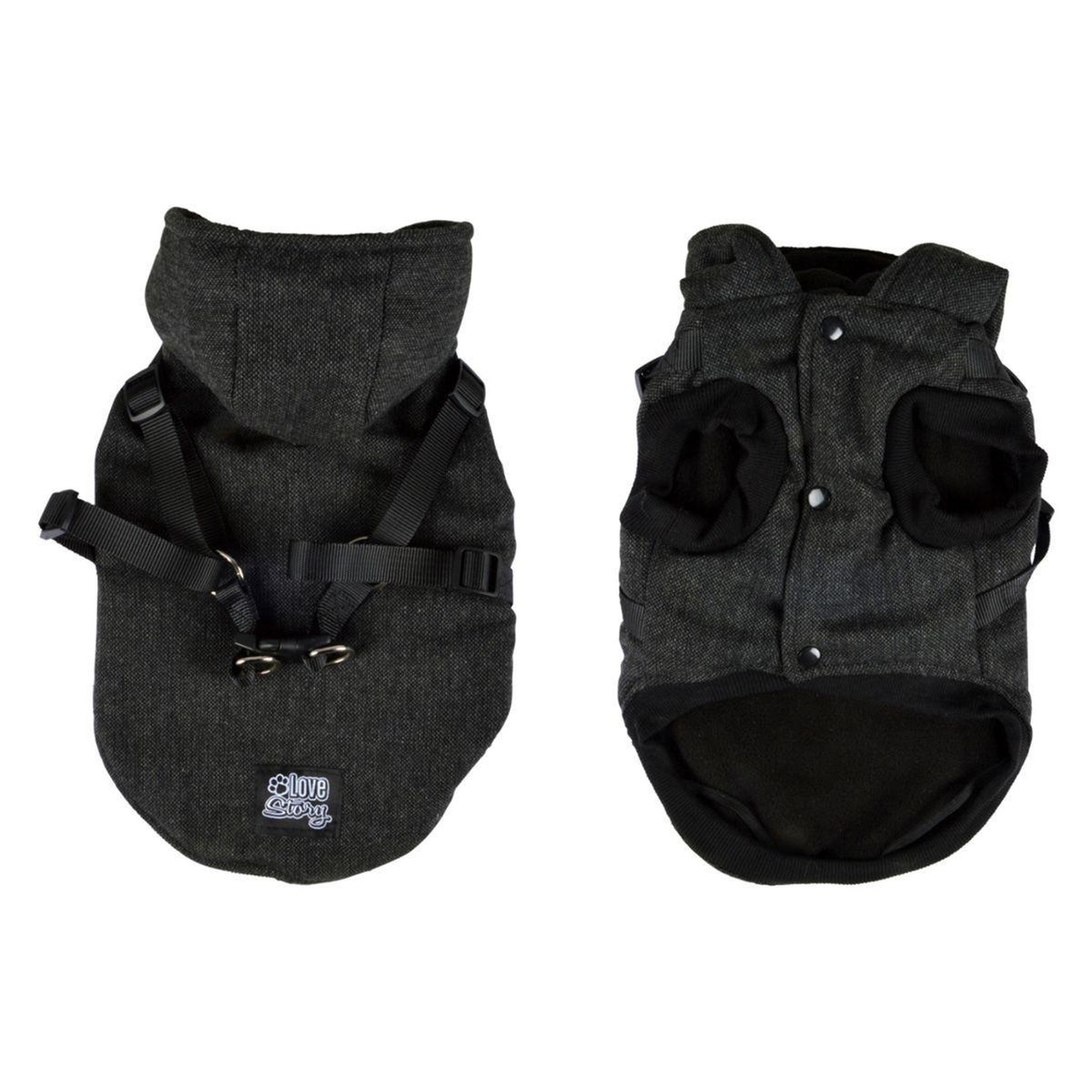 Voir la diapositive 1 : LOVE STORY Manteau pour chien  tweed  30cm anthracite