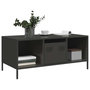 Voir la diapositive 3 : VIDAXL Table basse noir 101,5x50x43,5 cm acier lamine a froid