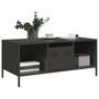 Voir la diapositive 3 : VIDAXL Table basse noir 101,5x50x43,5 cm acier lamine a froid