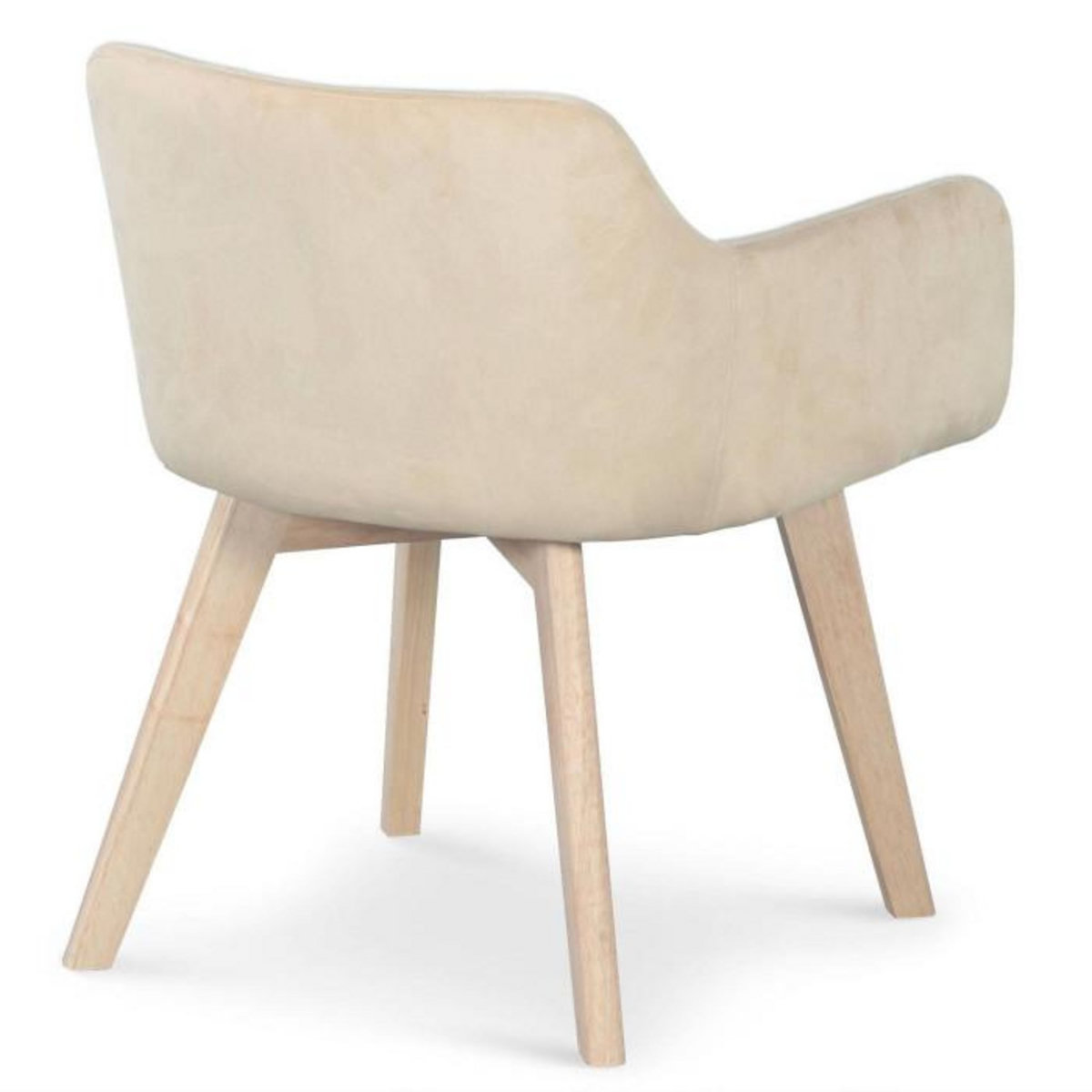 Paris Prix Fauteuil Scandinave Velours  Scanda  70cm Beige