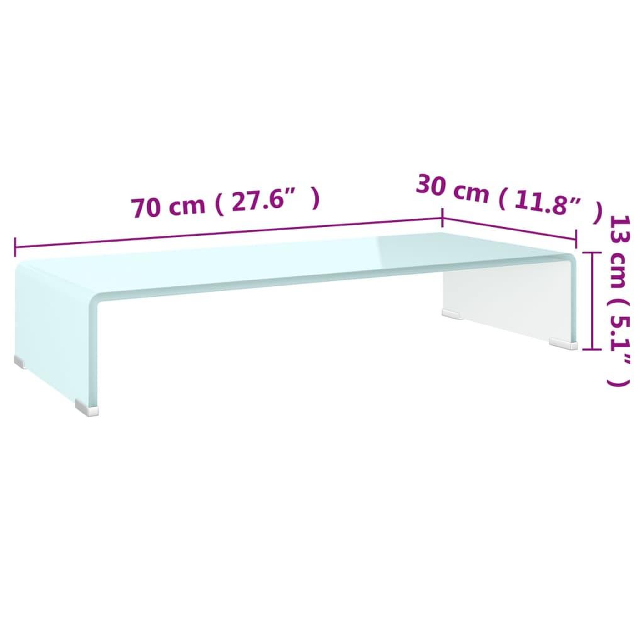 Voir la diapositive 6 : VIDAXL Meuble TV/Support pour moniteur 70x30x13 cm verre vert