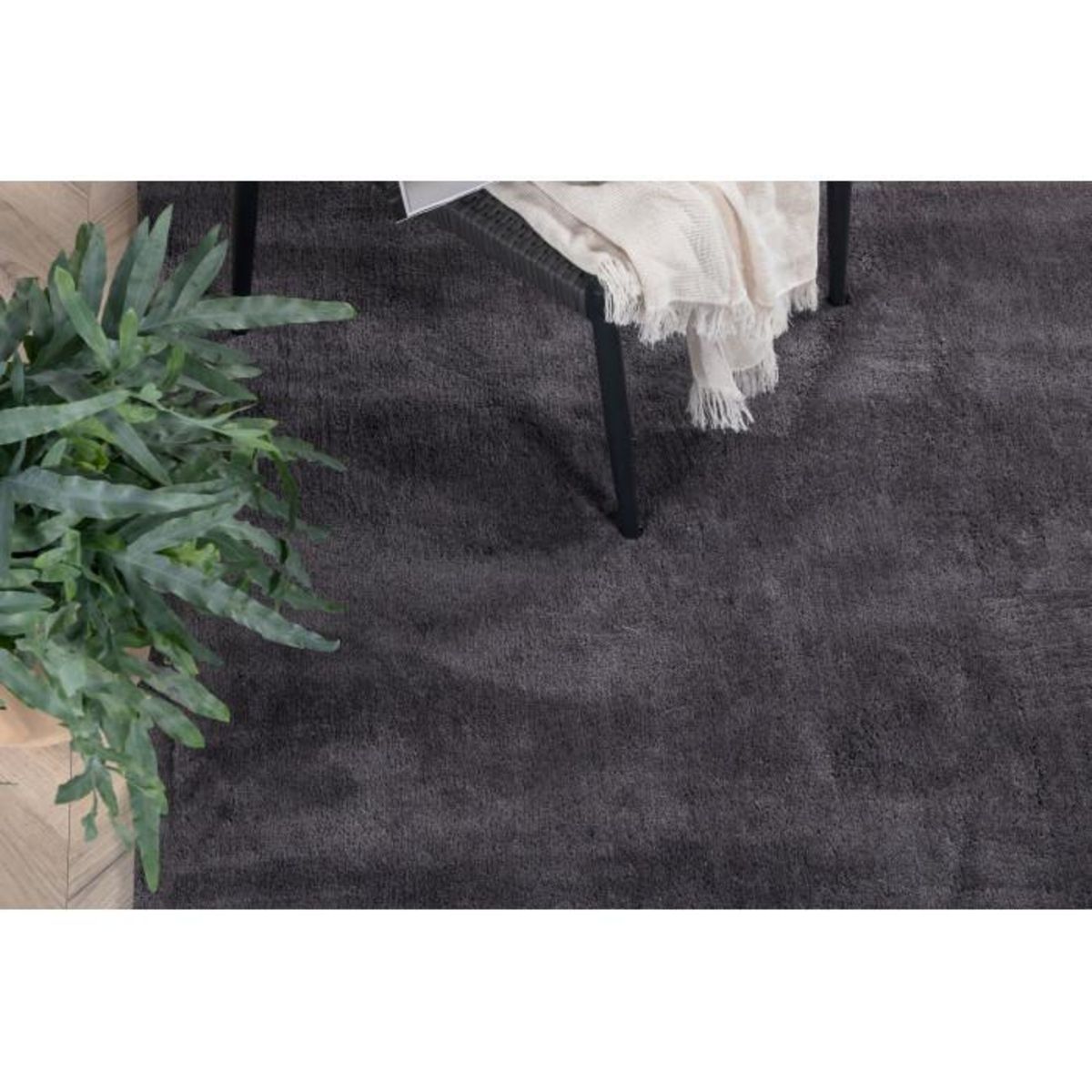 Paris Prix Tapis Déco  Undra  170x240cm Gris Foncé