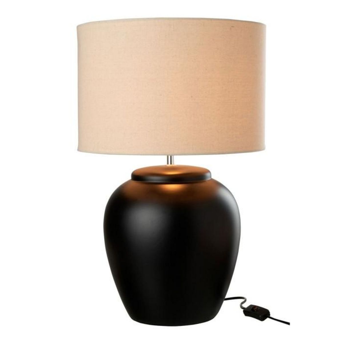 Paris Prix Lampe à Poser en Céramique  Méli  62cm Noir