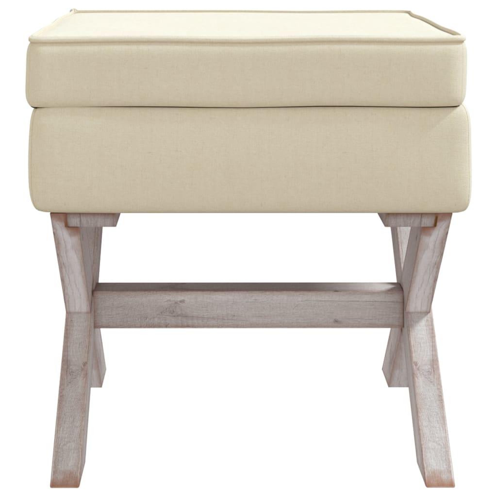 Voir la diapositive 3 : VIDAXL Tabouret de rangement 45x45x49 cm lin