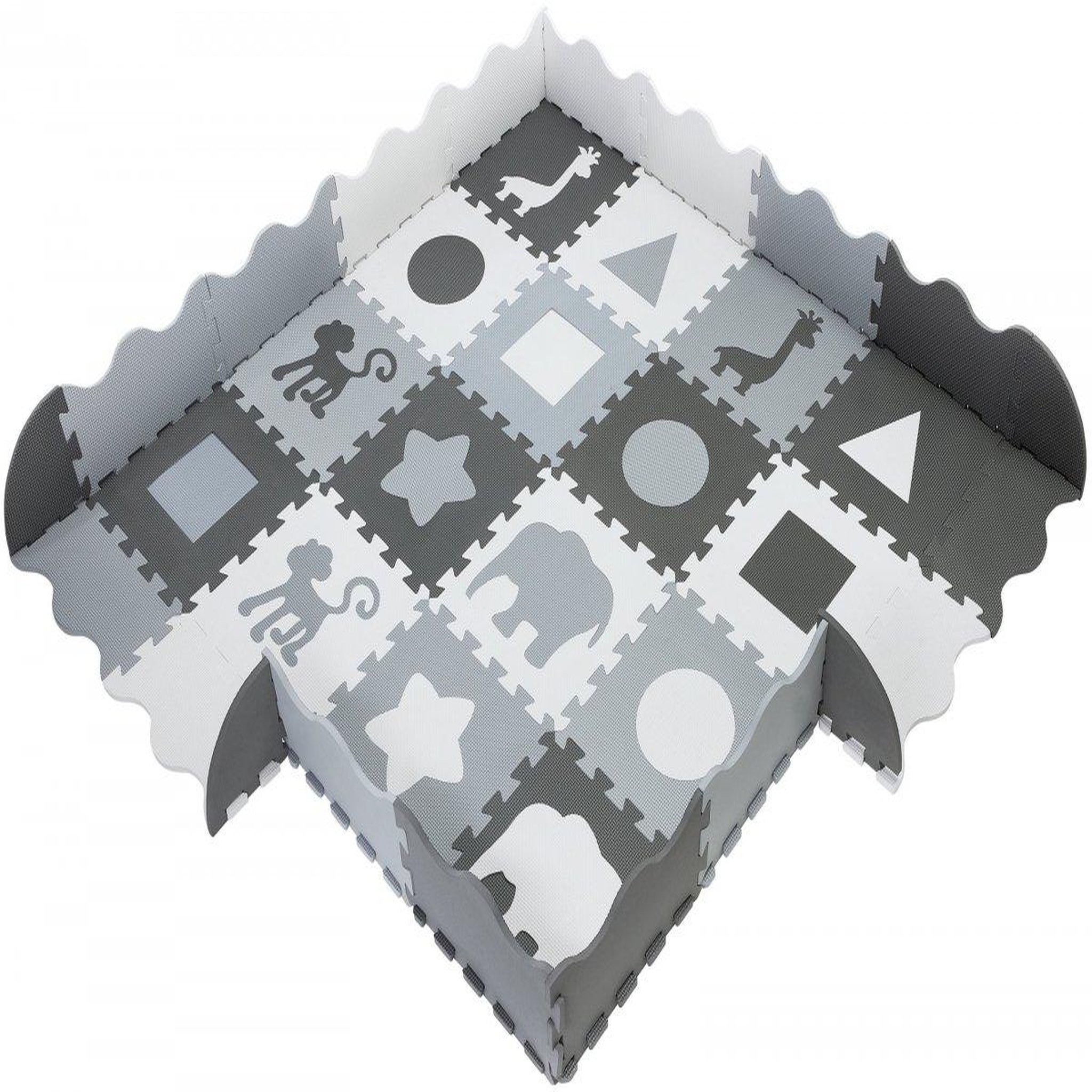 Voir la diapositive 3 : MOBY SYSTEM Tapis d'eveil Tapis de Puzzle en Mousse EVA pour Bébé 150 x 150- Grand Tapis de Jeu avec Rebord