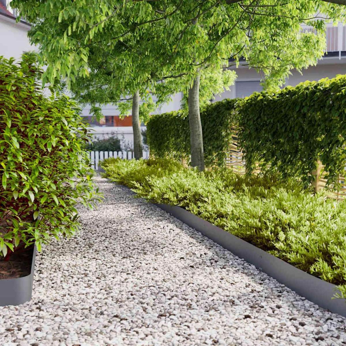 VIDAXL Bordures pelouse 10pcs anthracite 15x103cm acier lamine a froid