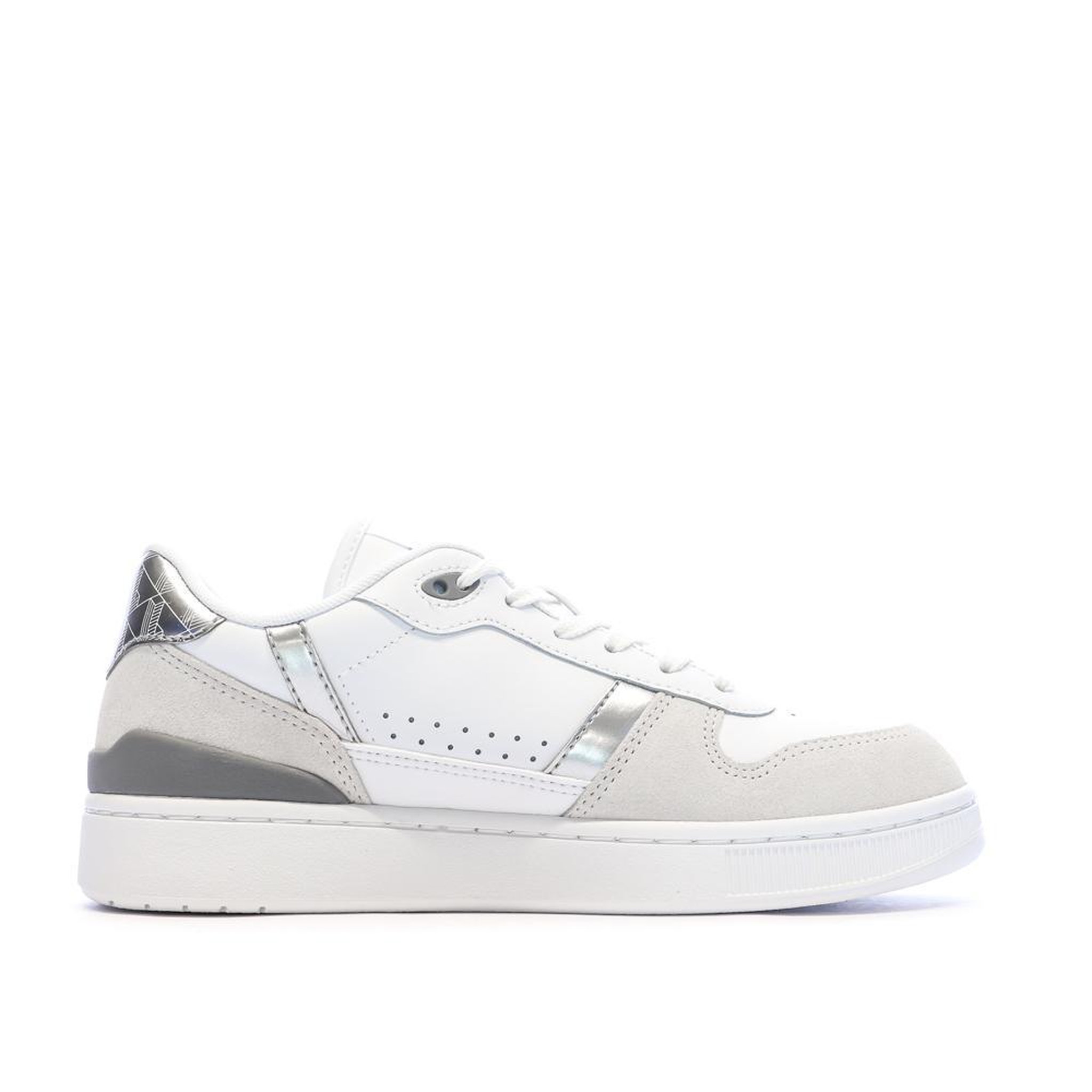 Voir la diapositive 2 : Lacoste Basket Blanc/Gris Femme Lacoste T-clip Set 224