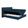 Voir la diapositive 2 : BEST MOBILIER Rafaela - lit boxspring - 180x200 - coffres et surmatelas inclus - en velours