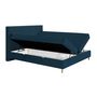 Voir la diapositive 2 : BEST MOBILIER Rafaela - lit boxspring - 180x200 - coffres et surmatelas inclus - en velours
