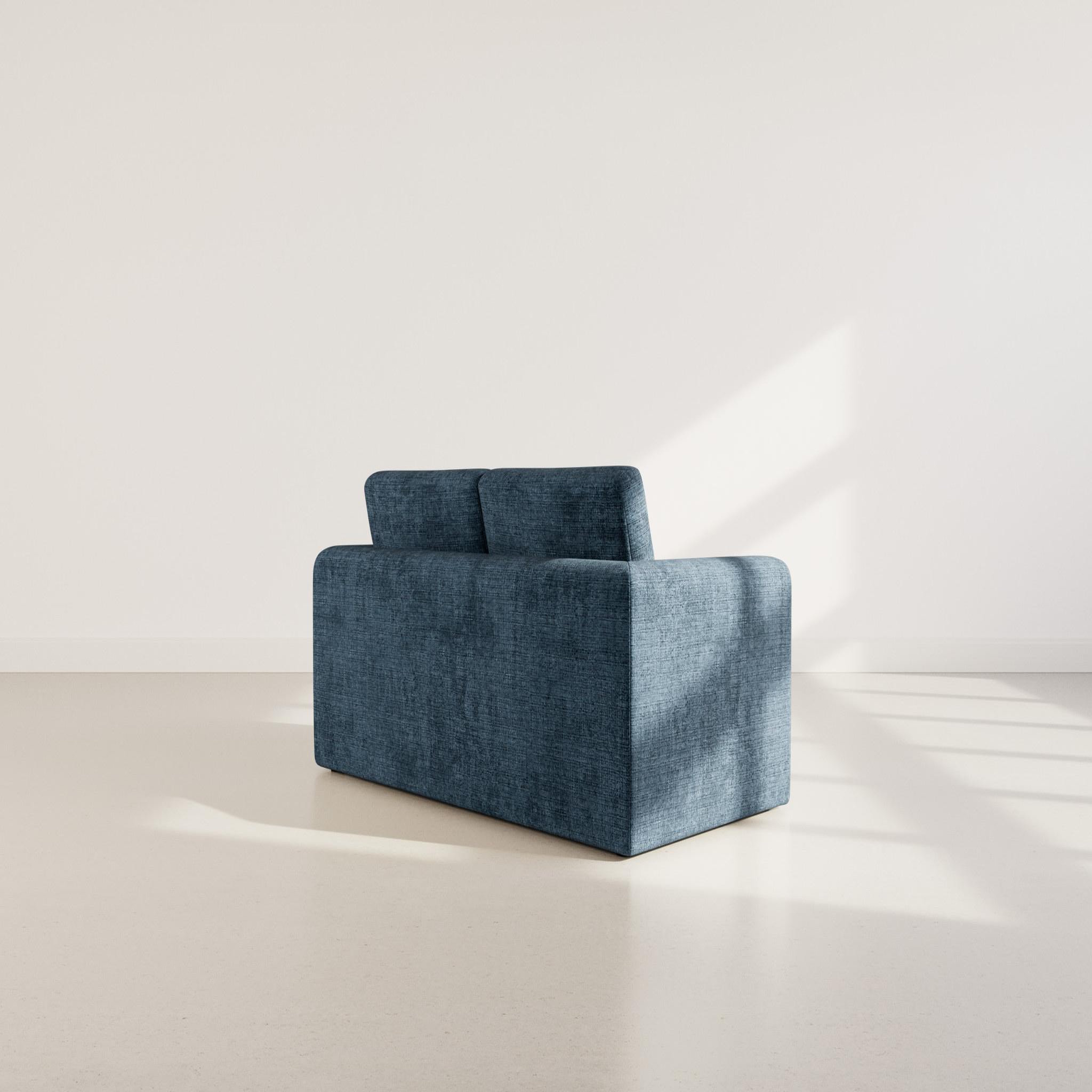 Voir la diapositive 5 : BEST MOBILIER Marilia - canapé 2 places convertible déplimousse en velours texturé