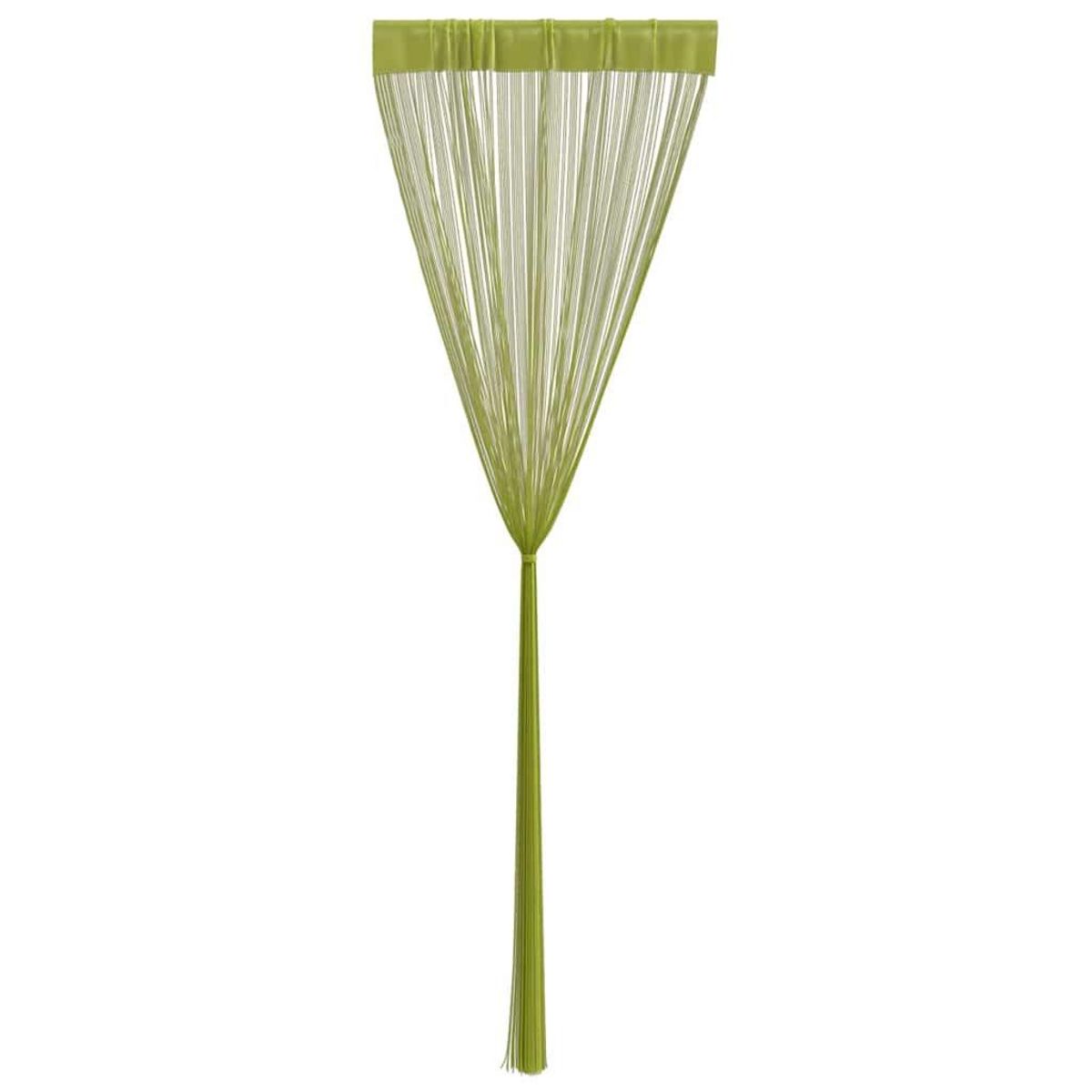 VIDAXL Rideau en fils 2 pcs 100 x 250 cm Vert