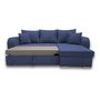 Voir la diapositive 5 : Canapé d'angle convertible réversible 5 places tissu BOB