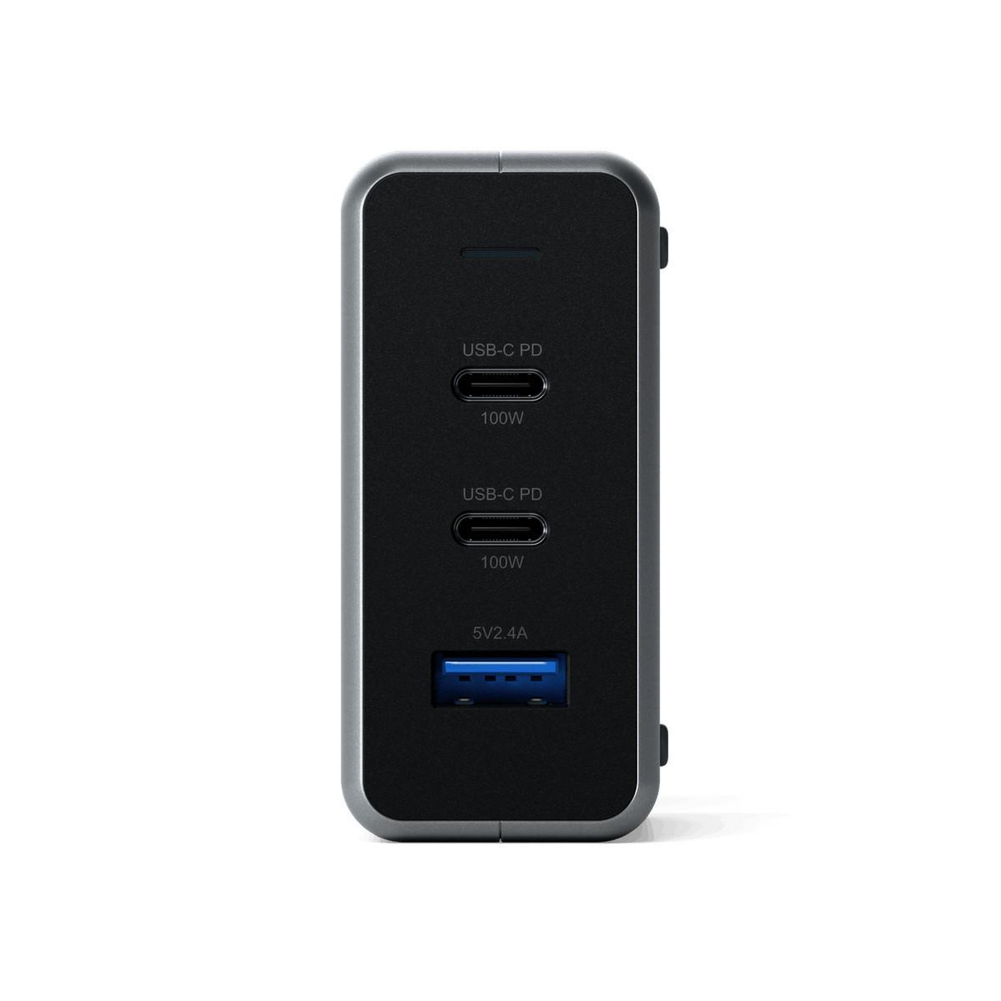 Voir la diapositive 3 : SATECHI Chargeur de bureau Satechi USB C PD pour ordinateur portable 100 W Gris