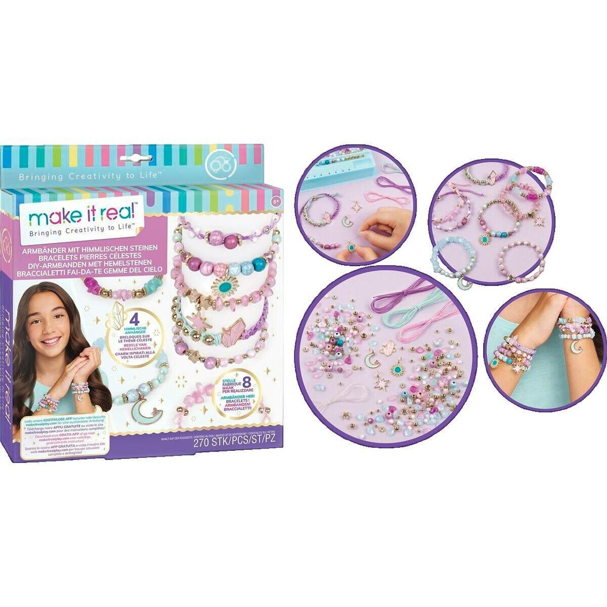 LANSAY Coffret de loisirs créatifs Lansay Bracelets Pierres Célestes