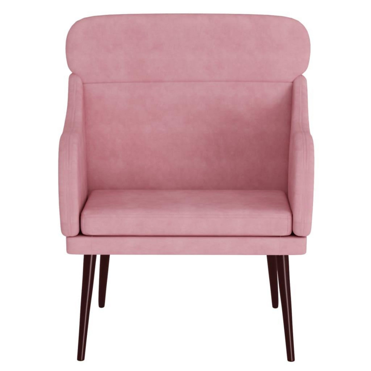 VIDAXL Fauteuil Rose 63x76x80 cm Velours
