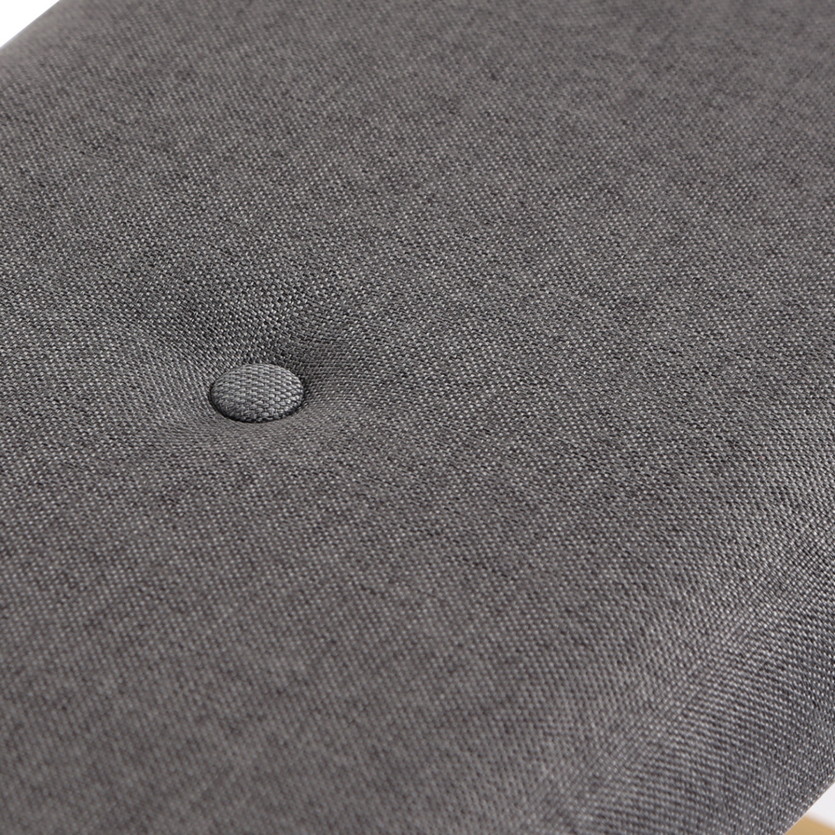 ID MARKET Banc d'entrée capitonné bambou RITA tissu gris foncé