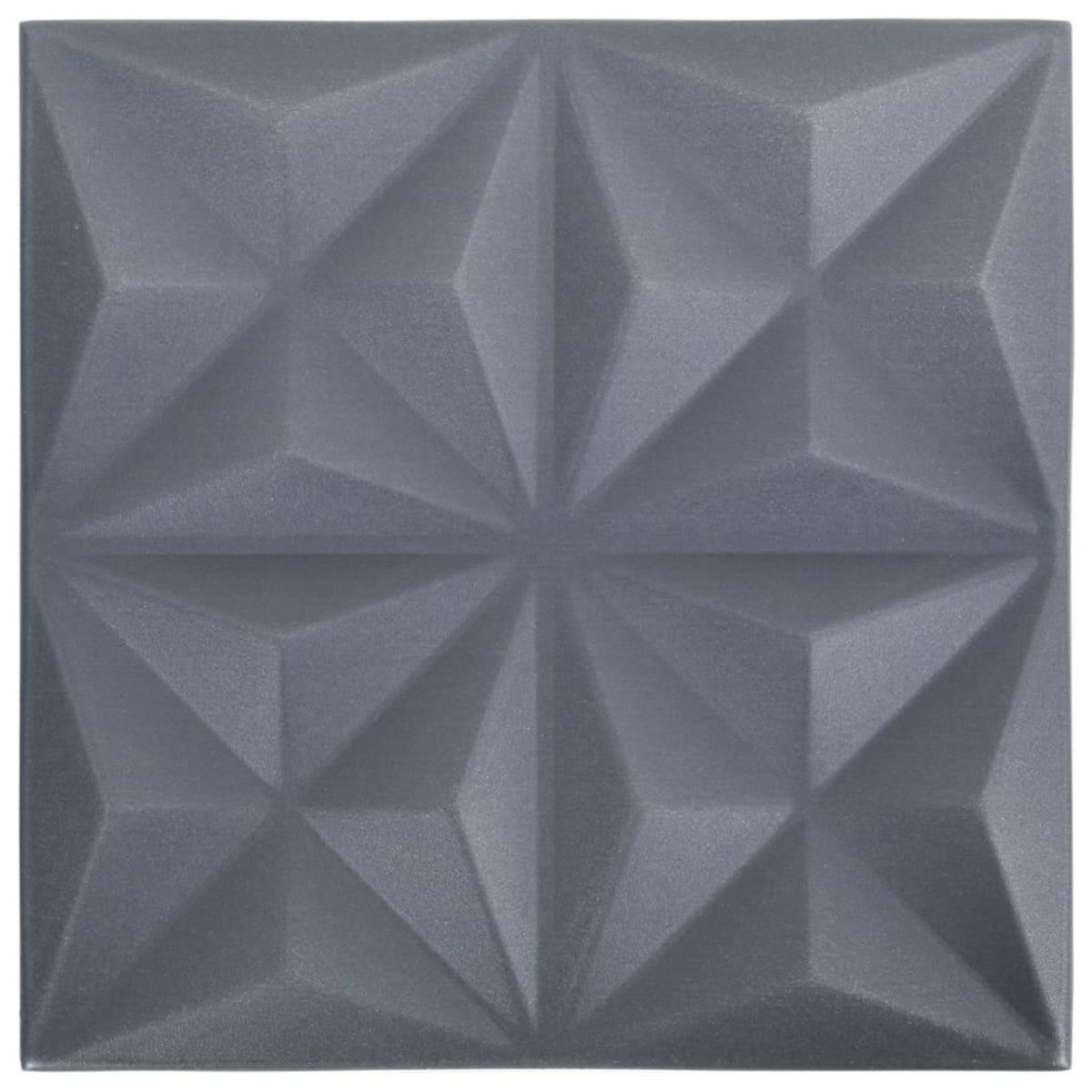 VIDAXL Panneaux muraux 3D 24 pcs 50x50 cm gris origami 6 m^2